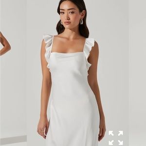 ASTR the label ruffle dress midi blue